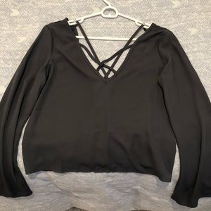 Olivacious grey cross top